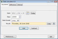 Date Calculator Free 2.3 screenshot. Click to enlarge!