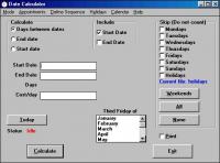 Date Calculator 7.3.0 screenshot. Click to enlarge!