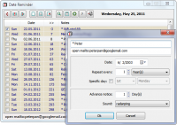 Date Reminder Free 3.32 screenshot. Click to enlarge!
