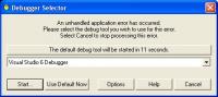 Debugger Selector 1.12 screenshot. Click to enlarge!