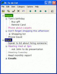 Decent Little To-do List 1.2 screenshot. Click to enlarge!