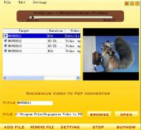 DigiGenius Video to PSP Converter 3.6 screenshot. Click to enlarge!
