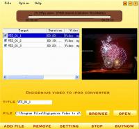 DigiGenius Video to iPod Converter 3.6.6 screenshot. Click to enlarge!