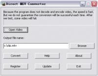 Direct MKV Converter 2.0.4.6 screenshot. Click to enlarge!