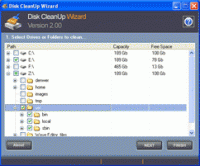 Disk CleanUp Wizard 2.1.0.0 screenshot. Click to enlarge!