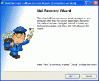 DiskInternals Outlook Express Repair 2.0 screenshot. Click to enlarge!