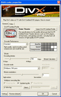 DivX Player with DivX Pro Codec (98/Me) 5.2.1 screenshot. Click to enlarge!