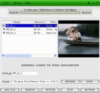 Domeru Video to iPod Converter 5.0 screenshot. Click to enlarge!