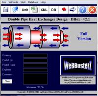 Double Pipe Heat Exchanger Design 2.1.0.2 screenshot. Click to enlarge!