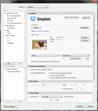 Dropbox for Lightroom 2.10.3 screenshot. Click to enlarge!