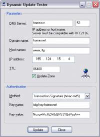 Dynamic Update Tester 1.01 screenshot. Click to enlarge!