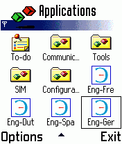 ECTACO Dictionary English <-> German for Nokia 1.0.6 screenshot. Click to enlarge!
