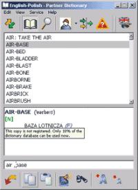 ECTACO English <-> Polish Talking Partner Dictionary for Windows 2.3.23 screenshot. Click to enlarge!