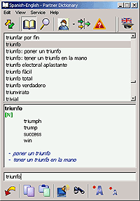 ECTACO English <-> Spanish Talking Partner Dictionary for Windows 2.1.11 screenshot. Click to enlarge!