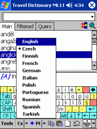 ECTACO Travel Dictionary for Pocket PC ML11 2.5.53 screenshot. Click to enlarge!