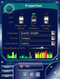 ECTACO Voice Translator English <-> Spanish 1.21.16 screenshot. Click to enlarge!