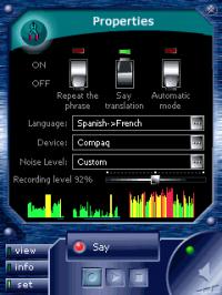 ECTACO Voice Translator Spanish -> French 1.21.16 screenshot. Click to enlarge!