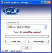 EDmini updater 2.0 screenshot. Click to enlarge!