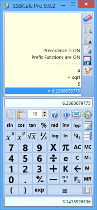 ESBCalc Pro Portable 9.0.2 screenshot. Click to enlarge!