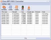Ease MP3 WAV Converter 2.80 screenshot. Click to enlarge!