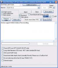 Easy Burning 2.03a screenshot. Click to enlarge!