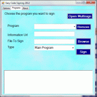 Easy Code Signing 2012 2.1 screenshot. Click to enlarge!