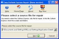 Easy Outlook Express Repair 1.1.6 screenshot. Click to enlarge!