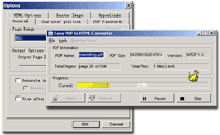 Easy PDF to HTML Converter 2.0.1 screenshot. Click to enlarge!