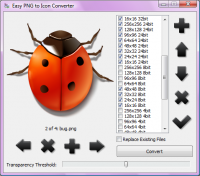 Easy PNG to Icon Converter 1.0.1 screenshot. Click to enlarge!