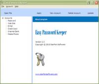 Easy Password Keeper 2.5 screenshot. Click to enlarge!