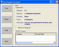 Easy Spyware Scanner 1.0 screenshot. Click to enlarge!