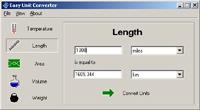 Easy Unit Converter 1.2 screenshot. Click to enlarge!