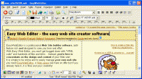Easy Web Editor website creator 2011.25.31 screenshot. Click to enlarge!