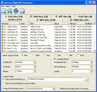 Efficient WMA MP3 Converter 0.99.7 screenshot. Click to enlarge!