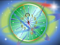 Electron Clock ScreenSaver 2.5 screenshot. Click to enlarge!