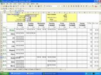 Employee Scheduler for Excel and OpenOff 2.1 screenshot. Click to enlarge!