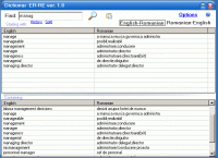 English-Romanian-English Dictionary 2.0 screenshot. Click to enlarge!
