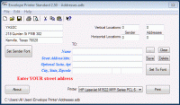 Envelope Printer Free 2.57 screenshot. Click to enlarge!