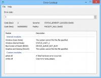 Error Lookup 2.2.0 screenshot. Click to enlarge!