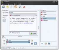 Esmska 1.8 screenshot. Click to enlarge!