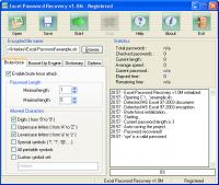 Excel Password Recovery 1.0M screenshot. Click to enlarge!