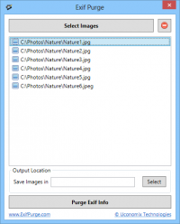 Exif Purge 1 screenshot. Click to enlarge!