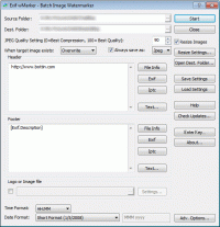 Exif wMarker 2.1.0 screenshot. Click to enlarge!
