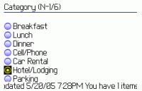 Expense Recorder for BlackBerry 1.2 screenshot. Click to enlarge!