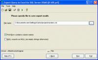 Export Query to Excel for SQL Server 1.06.42 screenshot. Click to enlarge!