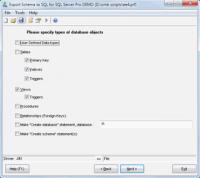 Export Schema to SQL for SQL Server 1.07.00 screenshot. Click to enlarge!