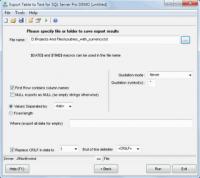 Export Table to Text for SQL Server 1.07.00 screenshot. Click to enlarge!