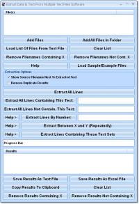 Extract Data & Text From Multiple Text Files Software 7.0 screenshot. Click to enlarge!