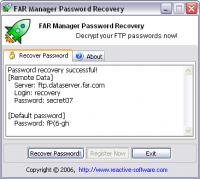 FAR Manager Password Recovery 1.0.145.2006 screenshot. Click to enlarge!