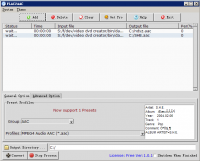FLAC2AAC 1.0.1 screenshot. Click to enlarge!